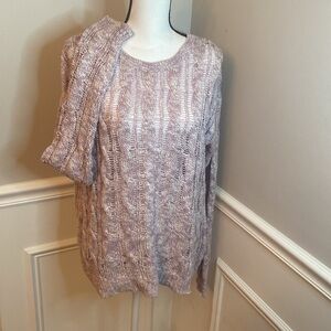 Bass Loose Knit Sweater size Large Lilac